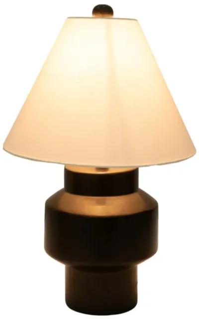 22" Modern Cylinder Table Lamp, Black