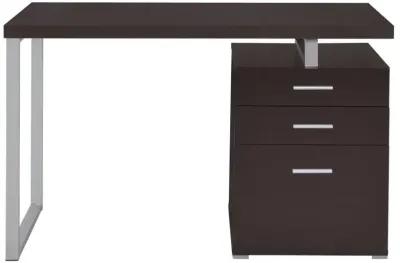 Brennan 3-drawer Office Desk Cappuccino