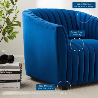 Announce Performance Velvet Channel Tufted Armchair