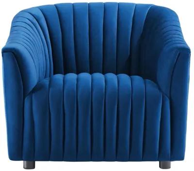 Announce Performance Velvet Channel Tufted Armchair