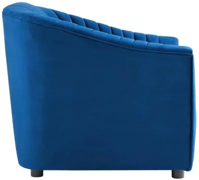 Announce Performance Velvet Channel Tufted Armchair