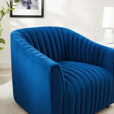 Announce Performance Velvet Channel Tufted Armchair