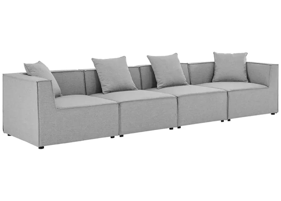 Saybrook Outdoor Patio Upholstered 4-Piece Sectional Sofa