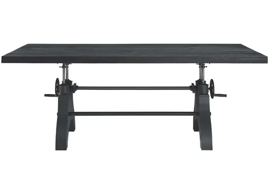 Genuine 96" Crank Adjustable Height Dining and Conference Table