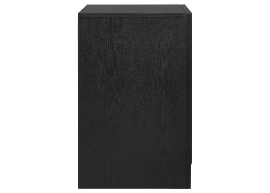 Miranda 2-drawer Nightstand Tray Black