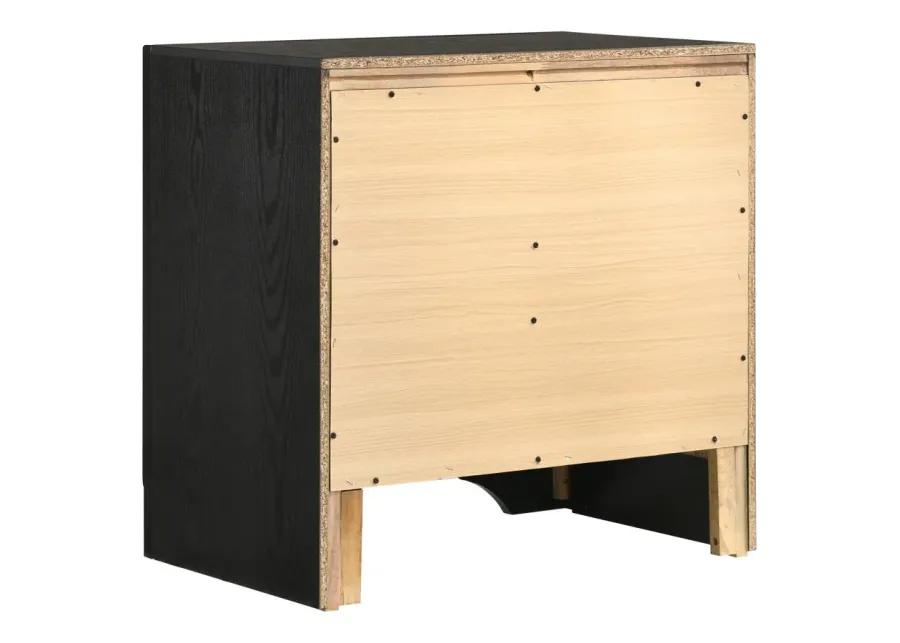 Miranda 2-drawer Nightstand Tray Black