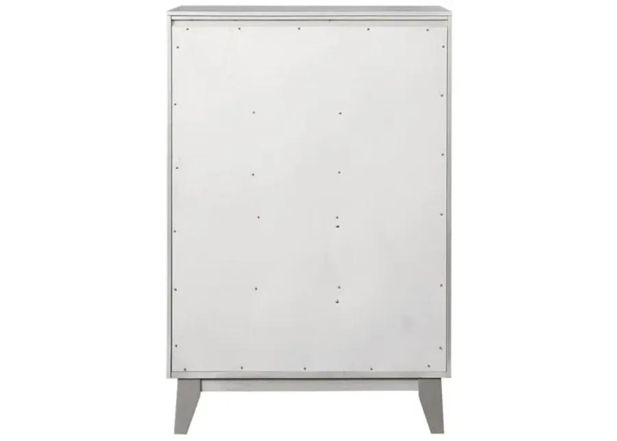 Leighton 5-drawer Chest Metallic Mercury