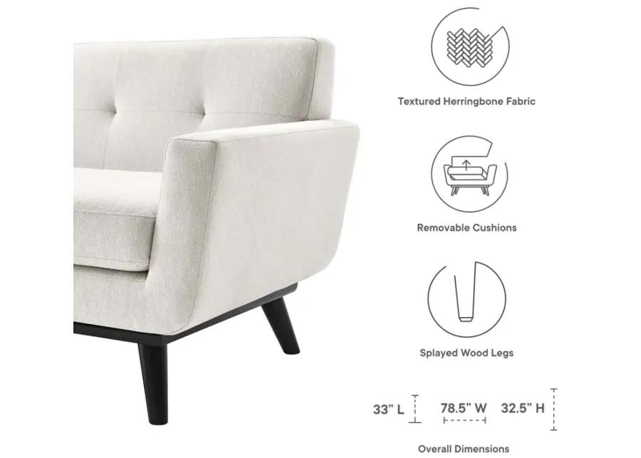 Engage Herringbone Fabric Loveseat