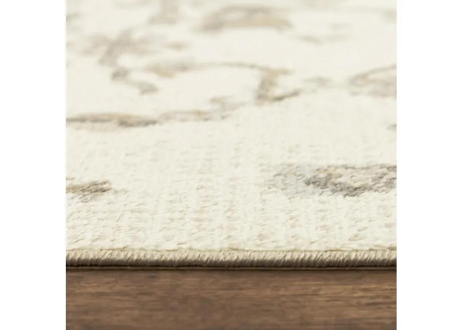 Palace Beige  Polypropylene  2'6"x7'3" Runner Rug