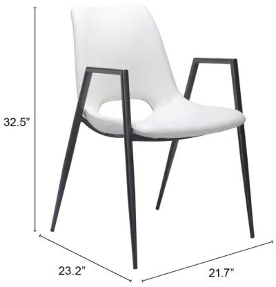 Desi Dining Chair (Set of 2) White