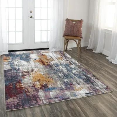 Signature Gray/Cream  Recycled Polyester 8' x 10' Rectangle Rug