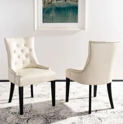 ABBY 19''H TUFTED SIDE CHAIRS (SET OF 2) - SILVER NAIL HEADS