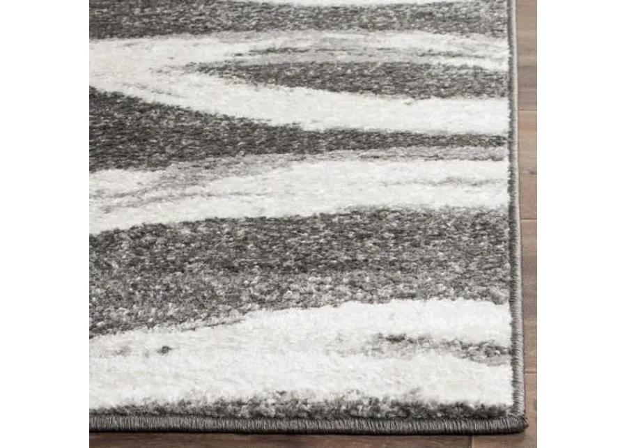 Adirondack Contemporary Charcoal / Ivory 8' X 10' Powerloomed Rug