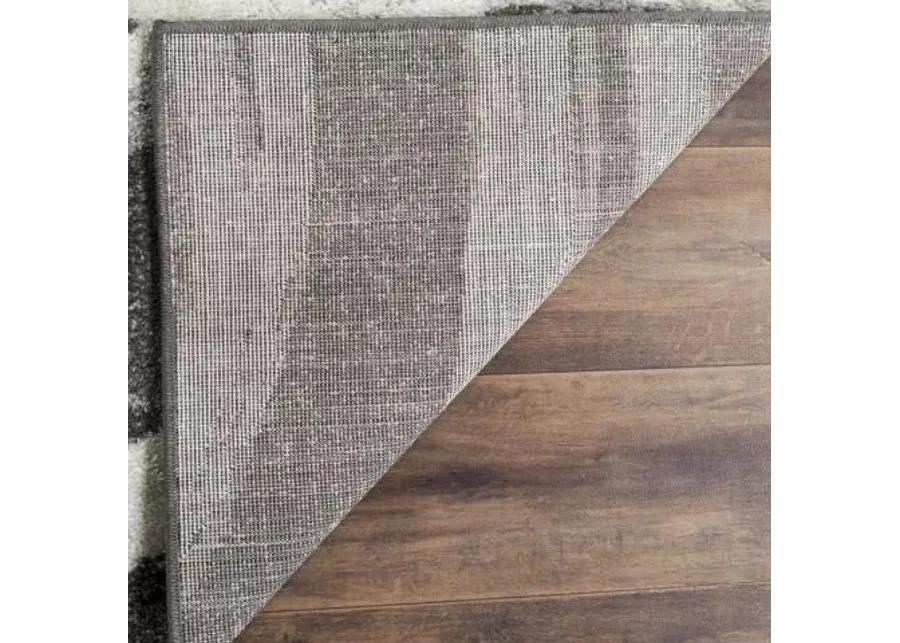 Adirondack Contemporary Charcoal / Ivory 8' X 10' Powerloomed Rug