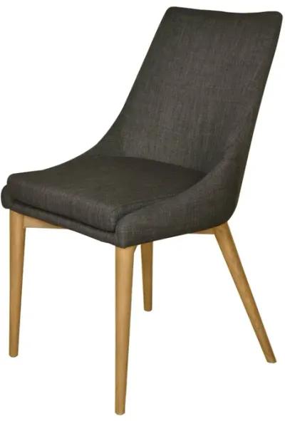 Fritz Side Chairs - Dark Grey Natural Leg (Set of 2 Chairs)