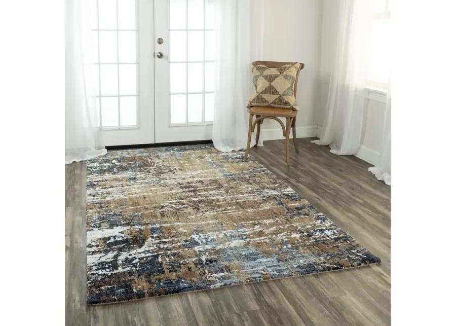 Elite Brown  Recycled Polyester 5'2" x 7'9" Rectangle Rug