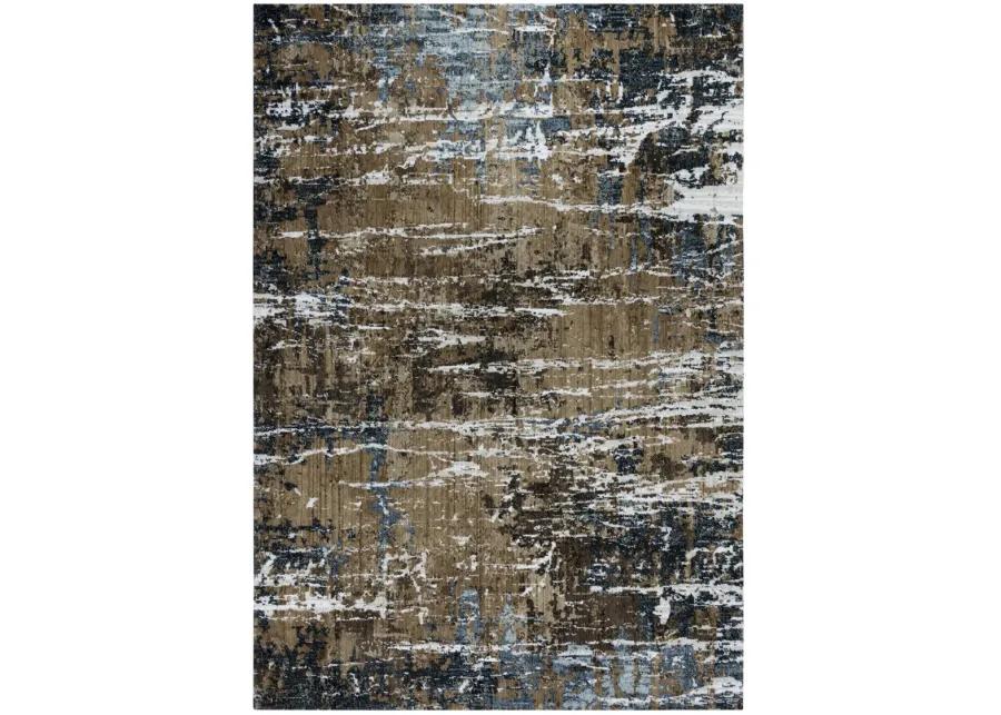 Elite Brown  Recycled Polyester 5'2" x 7'9" Rectangle Rug