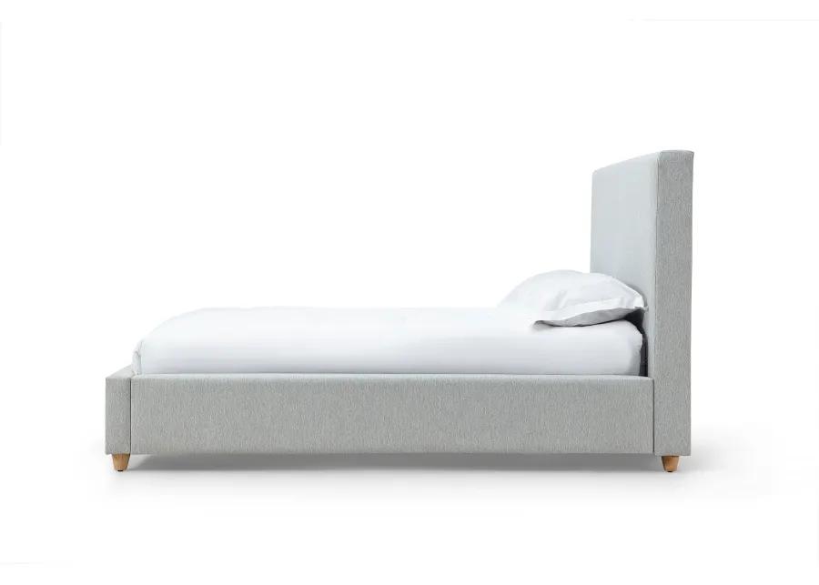 Olivia Upholstered Queen-size Bed in Linen