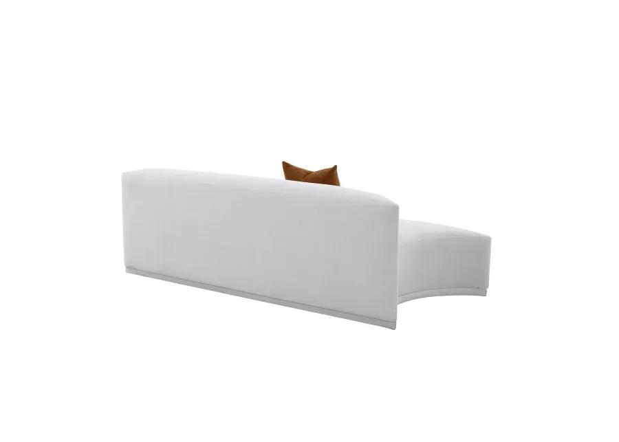 Fickle Grey Velvet Modular Armless Loveseat