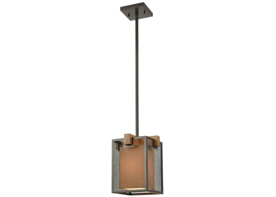 Crossbeam 9" Wide 1-Light Mini Pendant - Oil Rubbed Bronze