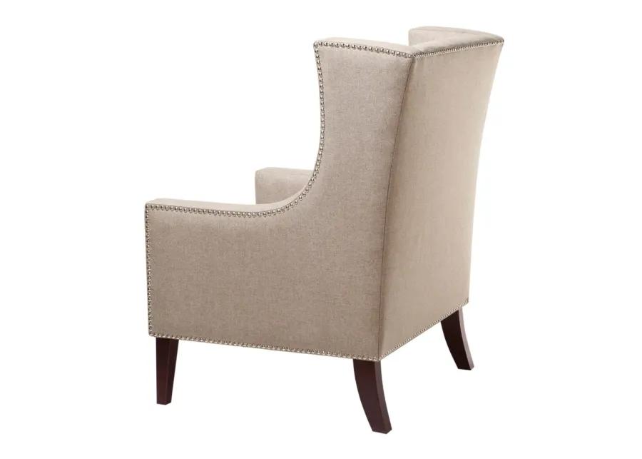 Madison Park Barton Taupe Wing Chair