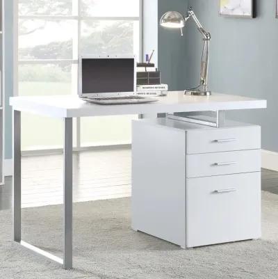 Brennan 3-drawer Office Desk White