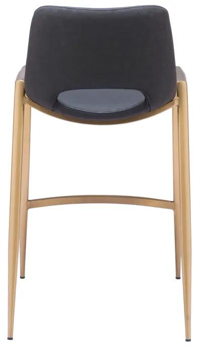 Desi Counter Stool (Set of 2) Black & Gold