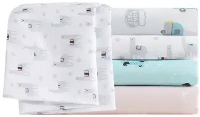 Intelligent Design Novelty Grey Llamas Print Sheet Set