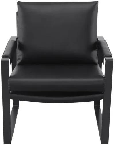 Rosalind Upholstered Track Arms Accent Chair Black and Gummetal