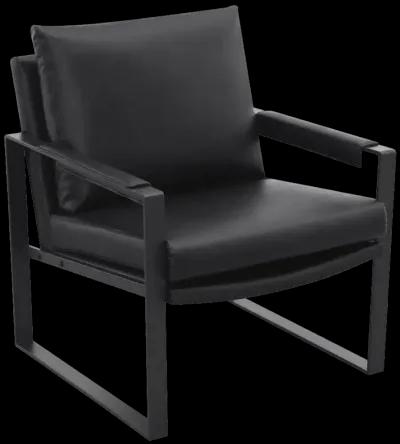 Rosalind Upholstered Track Arms Accent Chair Black and Gummetal