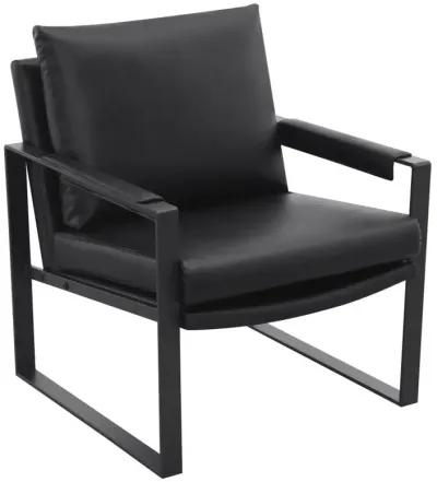 Rosalind Upholstered Track Arms Accent Chair Black and Gummetal