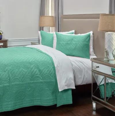 Moroccan Fling Aqua Floral Aqua Standard Sham