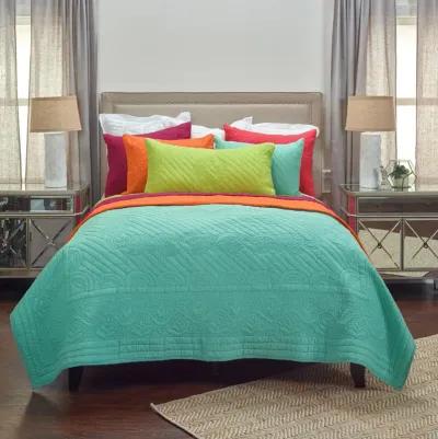 Moroccan Fling Aqua Floral Aqua Standard Sham