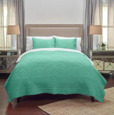 Moroccan Fling Aqua Floral Aqua Standard Sham