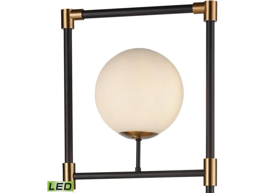 Career Ladder 59'' High 4-Light Floor Lamp - Matte Black - Includes LED Bulbs