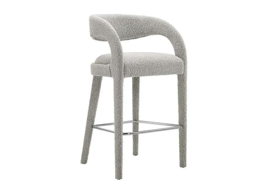 Pinnacle Boucle Upholstered Bar Stool Set of Two