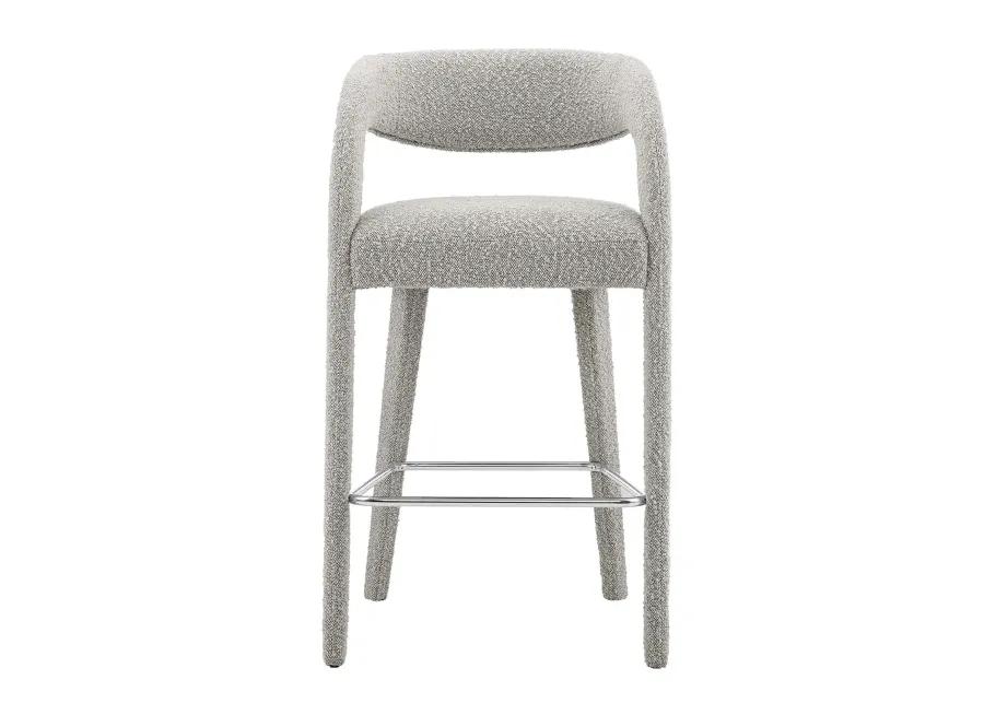 Pinnacle Boucle Upholstered Bar Stool Set of Two