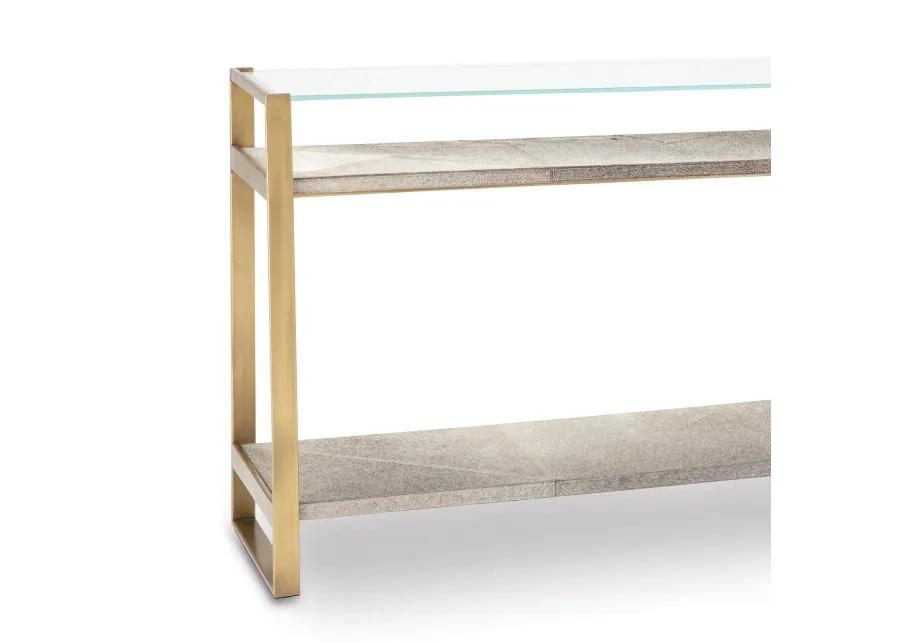 Andres Hair on Hide Console Large (Brass)