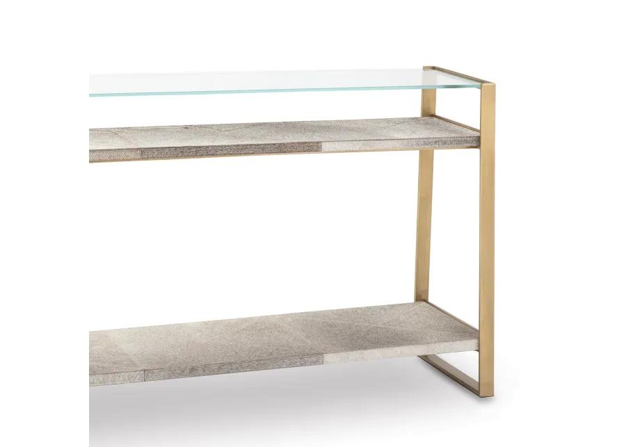 Andres Hair on Hide Console Large (Brass)