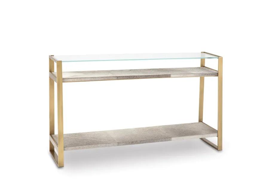 Andres Hair on Hide Console Large (Brass)