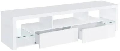 Jude 3-piece Entertainment Center With 71" TV Stand White High Gloss