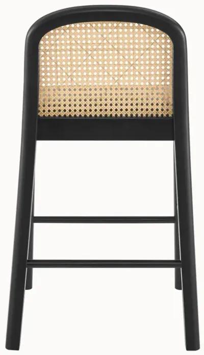 Donna KD PU Rattan Counter Stool, Casa Black