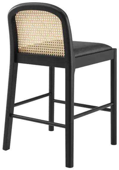 Donna KD PU Rattan Counter Stool, Casa Black