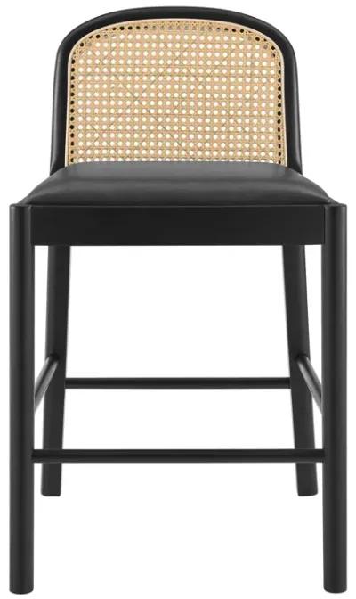 Donna KD PU Rattan Counter Stool, Casa Black