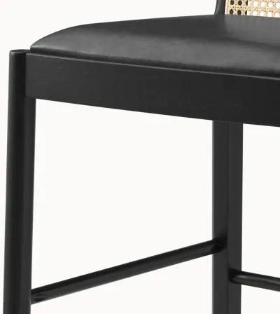 Donna KD PU Rattan Counter Stool, Casa Black