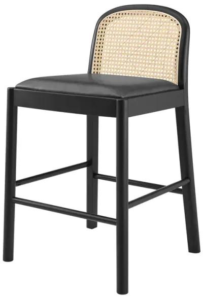 Donna KD PU Rattan Counter Stool, Casa Black