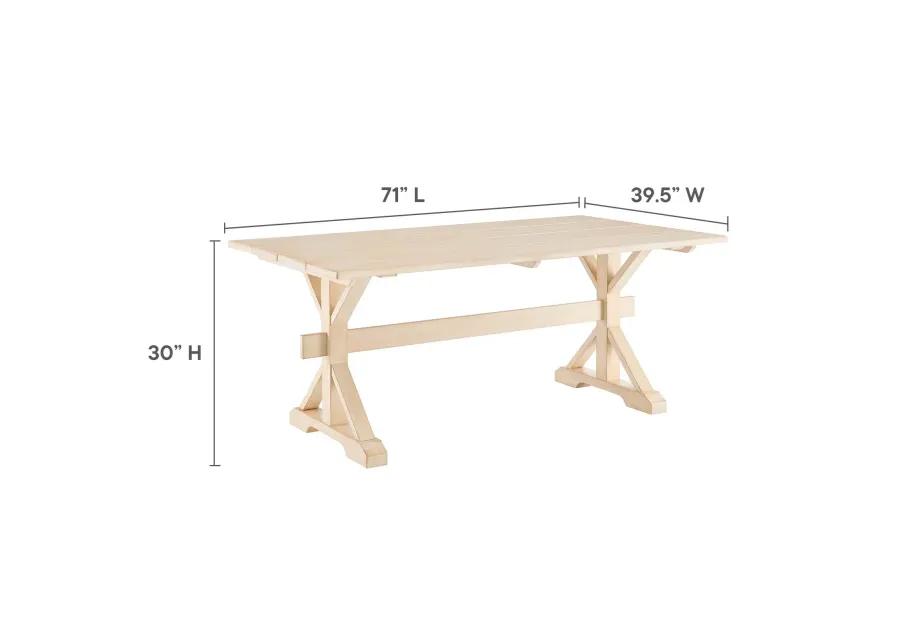 Windchime 71" Wood Dining Table