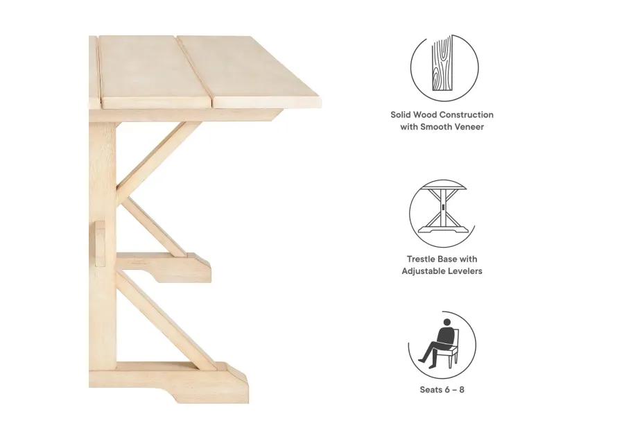 Windchime 71" Wood Dining Table