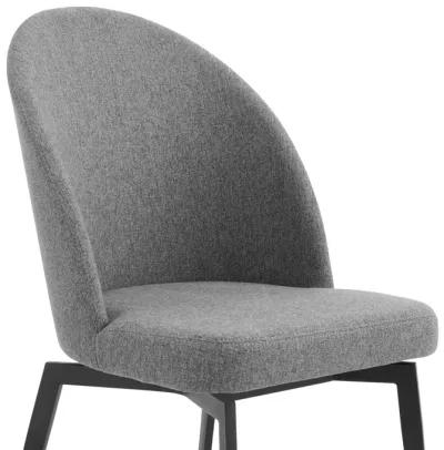 Sunny Swivel Gray Fabric and Metal Dining Room Chairs - Set of 2