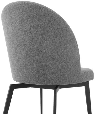 Sunny Swivel Gray Fabric and Metal Dining Room Chairs - Set of 2